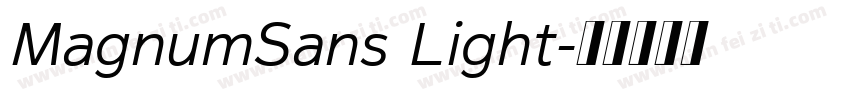 MagnumSans Light字体转换